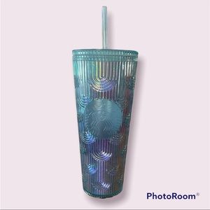 Starbucks NEW 24oz blue purple Iridescent Tumbler